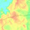 Mappa topografica Ganda, altitudine, rilievo