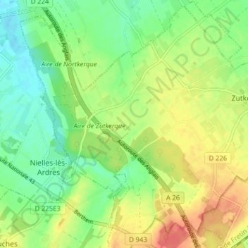 Mappa topografica La Montoire, altitudine, rilievo
