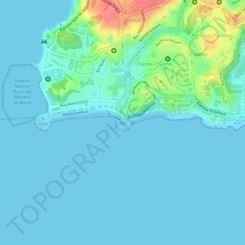 Mappa topografica Morro do Cristo, altitudine, rilievo