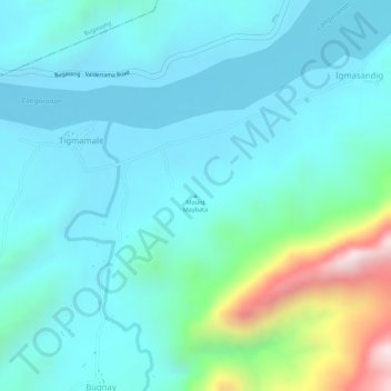 Mappa topografica Mount Maybato, altitudine, rilievo