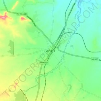 Mappa topografica Lonand, altitudine, rilievo