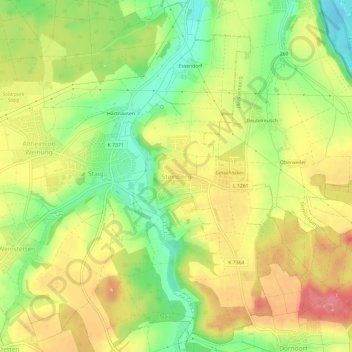 Mappa topografica Steinberg, altitudine, rilievo