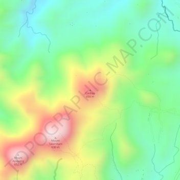 Mappa topografica Cariliao, altitudine, rilievo