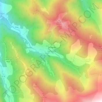 Mappa topografica La Foulie, altitudine, rilievo