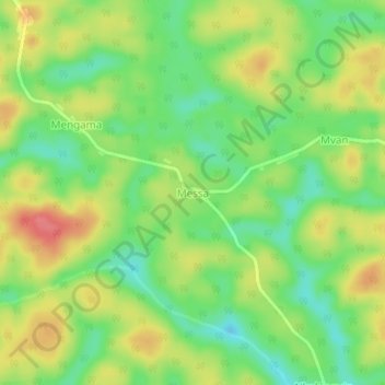 Mappa topografica Messa, altitudine, rilievo