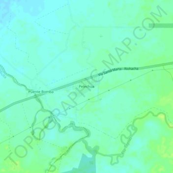 Mappa topografica Pelechua, altitudine, rilievo