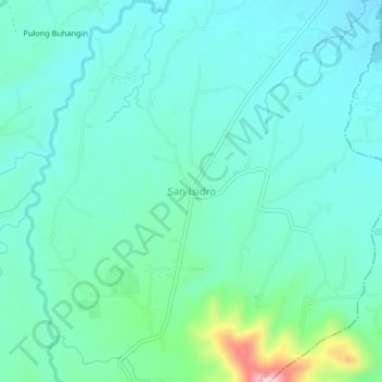 Mappa topografica San Isidro, altitudine, rilievo