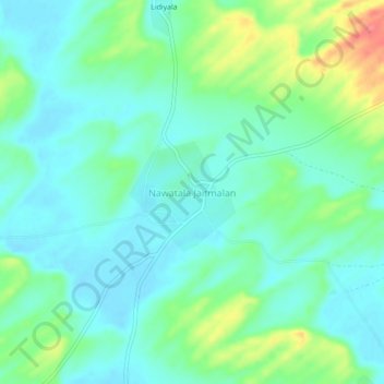 Mappa topografica Nawatala Jaitmalan, altitudine, rilievo