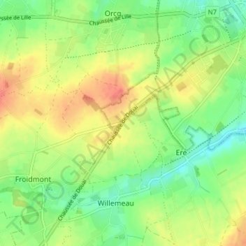 Mappa topografica Pic-au-Vent, altitudine, rilievo