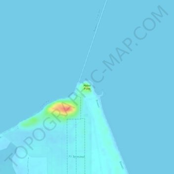 Mappa topografica Abbot Point, altitudine, rilievo