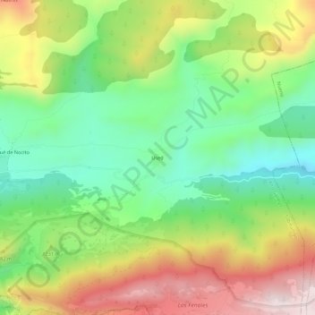 Mappa topografica Used, altitudine, rilievo