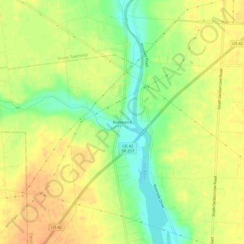 Mappa topografica Bellepoint, altitudine, rilievo