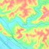 Mappa topografica Marrowbone, altitudine, rilievo