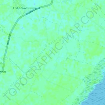 Mappa topografica Leverton Outgate, altitudine, rilievo