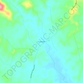 Mappa topografica Contendas, altitudine, rilievo