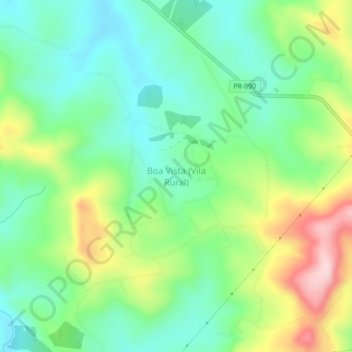 Mappa topografica Boa Vista (Vila Rural), altitudine, rilievo
