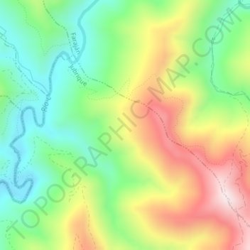 Mappa topografica Cerro de la Rosa, altitudine, rilievo