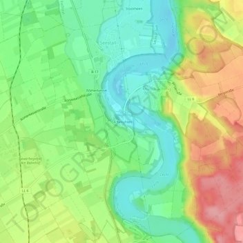 Mappa topografica Lechmühlen, altitudine, rilievo