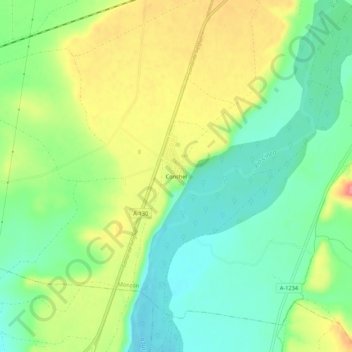 Mappa topografica Conchel, altitudine, rilievo