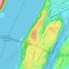 Mappa topografica Highest Point in Manhattan, altitudine, rilievo