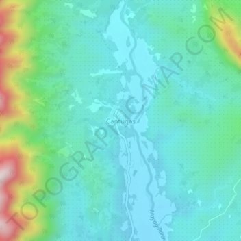 Mappa topografica Cantugas, altitudine, rilievo