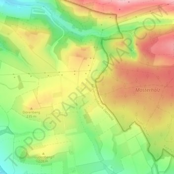 Mappa topografica Finkenkamp, altitudine, rilievo
