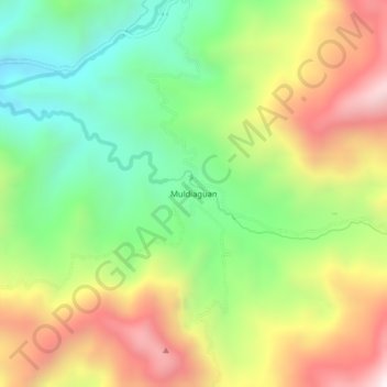 Mappa topografica Muldiaguan, altitudine, rilievo