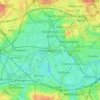 Mappa topografica Hammersmith, altitudine, rilievo