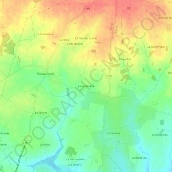 Mappa topografica La Greffinière, altitudine, rilievo