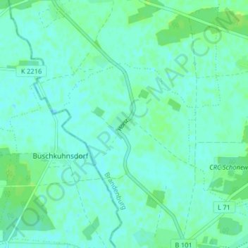 Mappa topografica Horst, altitudine, rilievo