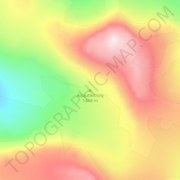 Mappa topografica Aqqutikitsoq, altitudine, rilievo