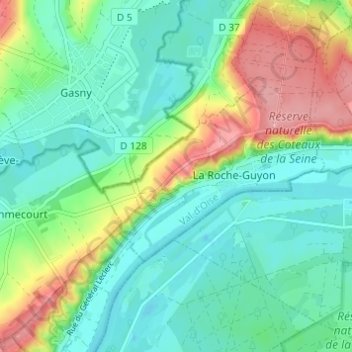 Mappa topografica Les Verdières, altitudine, rilievo