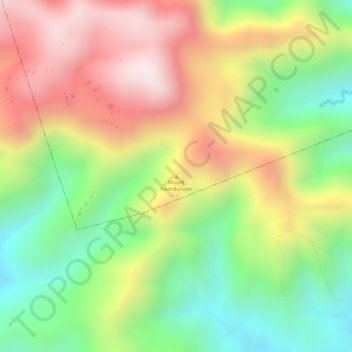 Mappa topografica Mount Kaanducuan, altitudine, rilievo