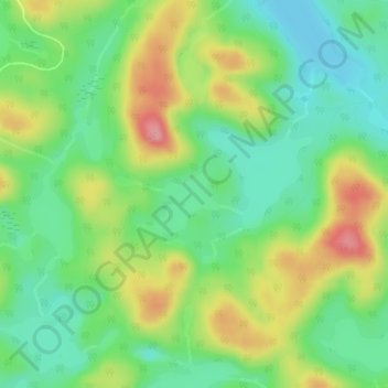 Mappa topografica Lac Baron, altitudine, rilievo