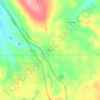 Mappa topografica Protection, altitudine, rilievo