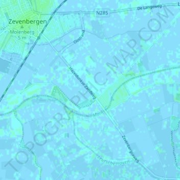 Mappa topografica Hazeldonk, altitudine, rilievo
