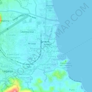 Mappa topografica Oro Site, altitudine, rilievo
