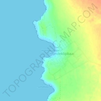 Mappa topografica Hondeklip Bay, altitudine, rilievo