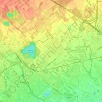 Mappa topografica Sant'Ilario, altitudine, rilievo