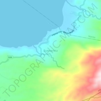 Mappa topografica Buenavista, altitudine, rilievo