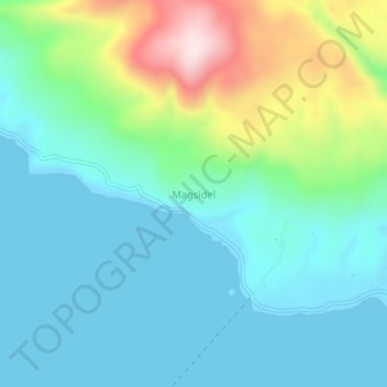 Mappa topografica Magsidel, altitudine, rilievo