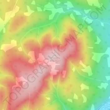 Mappa topografica Shepody Mountain, altitudine, rilievo