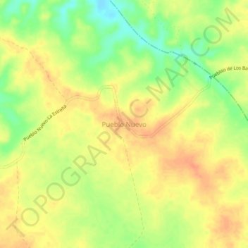 Mappa topografica Pueblo Nuevo, altitudine, rilievo