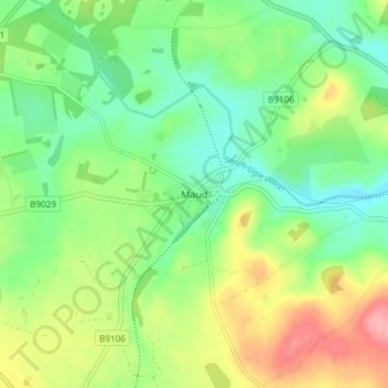 Mappa topografica Maud, altitudine, rilievo