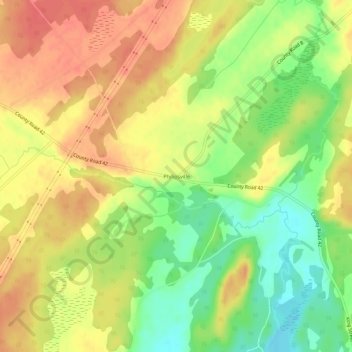 Mappa topografica Philipsville, altitudine, rilievo