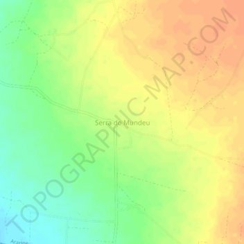 Mappa topografica Serra do Mundeu, altitudine, rilievo