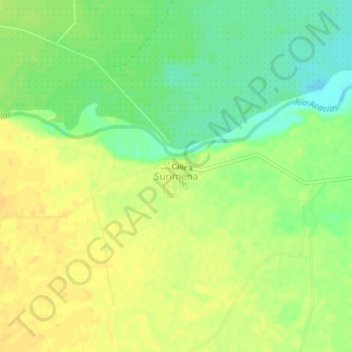 Mappa topografica Surimena, altitudine, rilievo