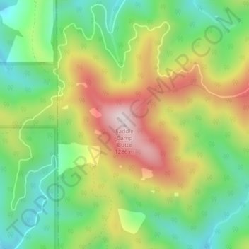 Mappa topografica Saddle Camp Butte, altitudine, rilievo