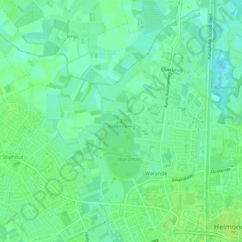 Mappa topografica Beukenberg, altitudine, rilievo