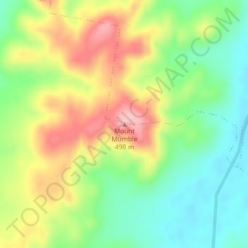 Mappa topografica Mount Mumble, altitudine, rilievo